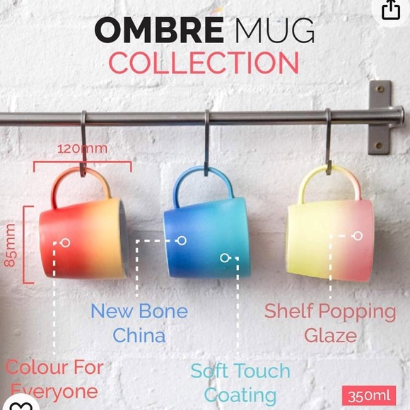 Root 7 Ombré Mugs x 3 - Picture 2 of 16